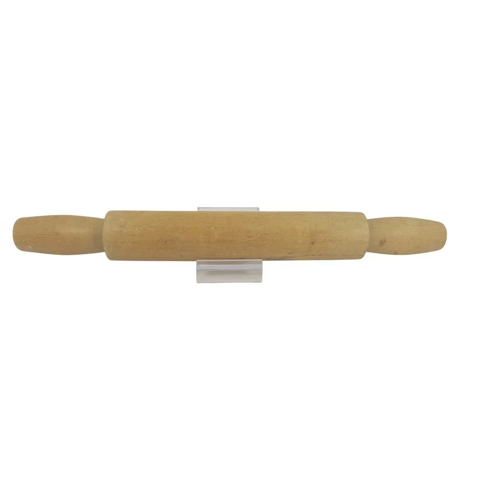 Vintage Natural Wood One Piece Rolling Pin‎ Classic Handheld Kitchen Baking Tool